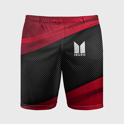 Мужские спортивные шорты Isuzu: Red Sport / 3D-принт – фото 1
