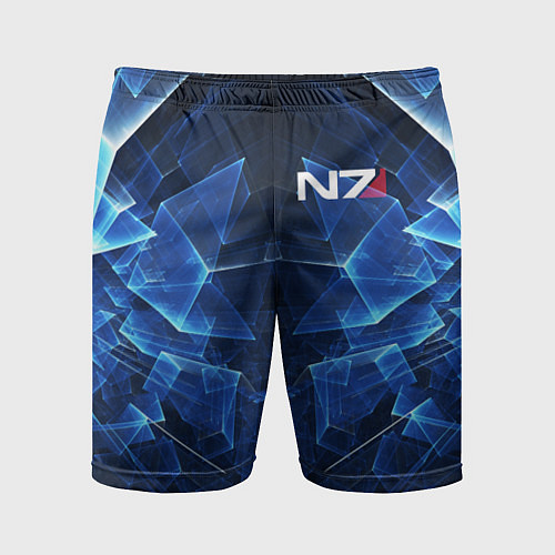 Мужские спортивные шорты Mass Effect: Blue Armor N7 / 3D-принт – фото 1