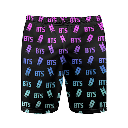 Мужские спортивные шорты BTS: Neon Gradient / 3D-принт – фото 1
