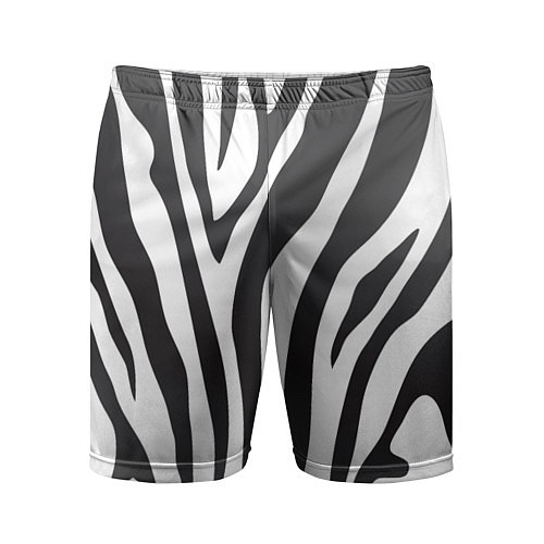 Мужские спортивные шорты Африканская зебра / 3D-принт – фото 1