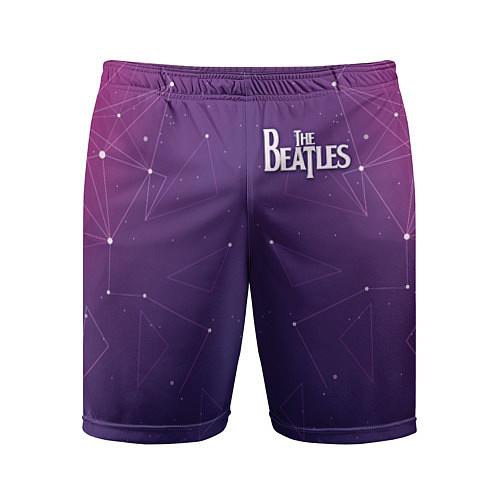 Мужские спортивные шорты The Beatles: Neon Style / 3D-принт – фото 1
