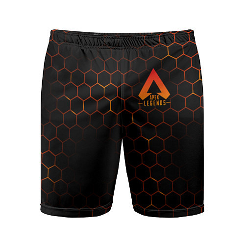 Мужские спортивные шорты Apex Legends: Orange Carbon / 3D-принт – фото 1