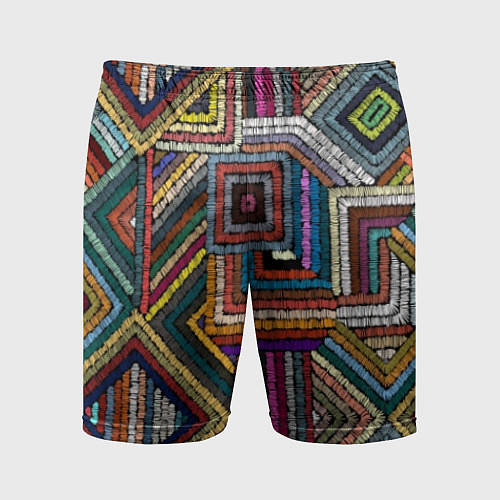 Мужские спортивные шорты Этнический ковровый орнамент / 3D-принт – фото 1