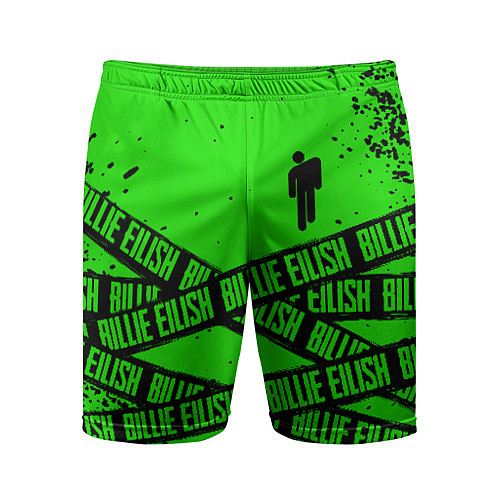 Мужские спортивные шорты BILLIE EILISH: Green & Black Tape / 3D-принт – фото 1
