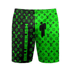 Шорты спортивные мужские BILLIE EILISH x LV Green, цвет: 3D-принт