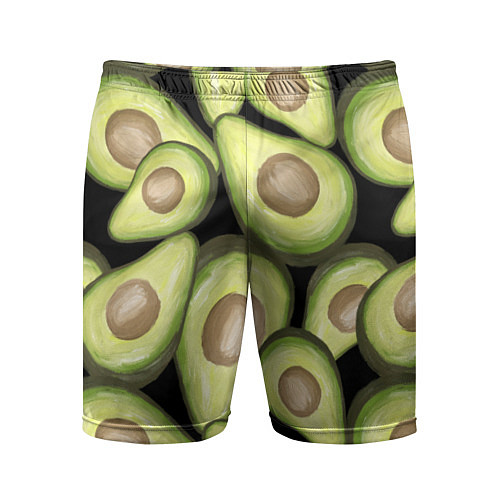 Мужские спортивные шорты Avocado background / 3D-принт – фото 1