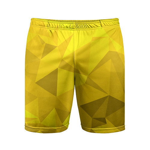 Мужские спортивные шорты YELLOW ABSTRACT / 3D-принт – фото 1