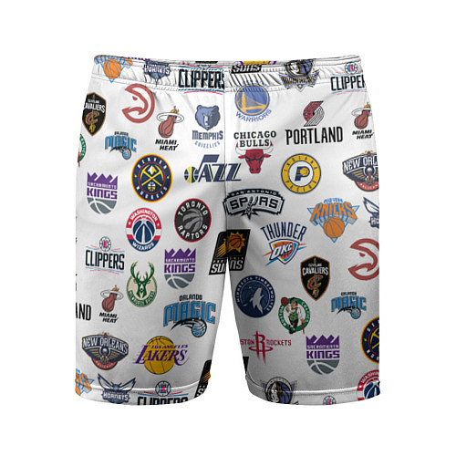 Мужские спортивные шорты NBA Pattern / 3D-принт – фото 1