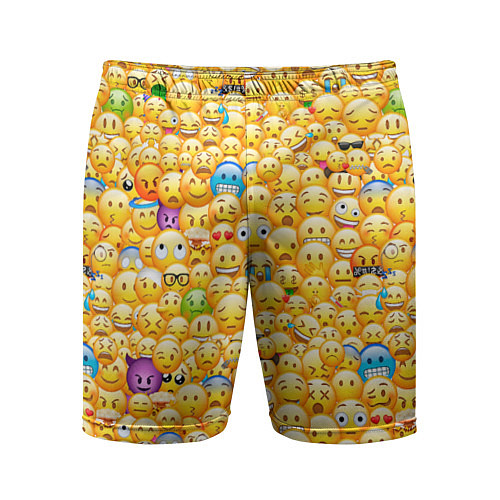 Мужские спортивные шорты Смайлики Emoji / 3D-принт – фото 1