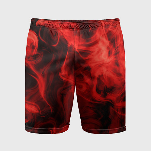 Мужские спортивные шорты Красный дым / 3D-принт – фото 1