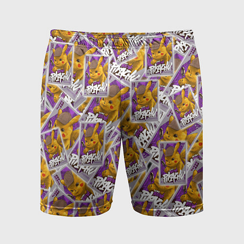 Мужские спортивные шорты Детектив Пикачу / 3D-принт – фото 1