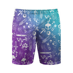 Мужские спортивные шорты Minecraft pattern