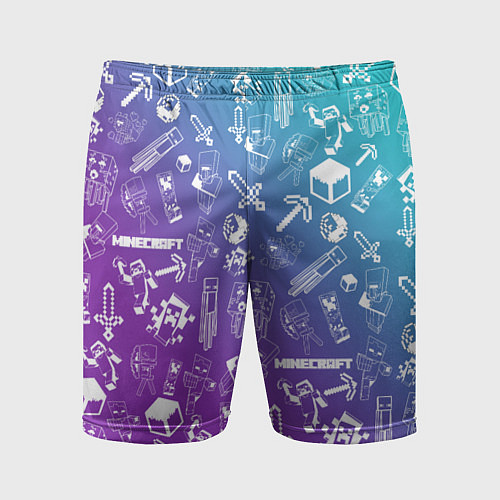 Мужские спортивные шорты Minecraft pattern / 3D-принт – фото 1