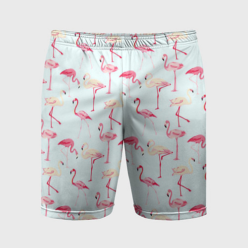 Мужские спортивные шорты Фламинго / 3D-принт – фото 1