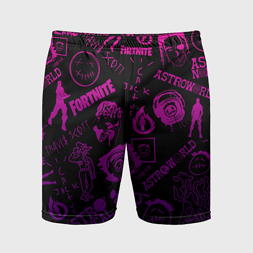 Мужские спортивные шорты TRAVIS SCOTT X FORTNITE / 3D-принт – фото 1