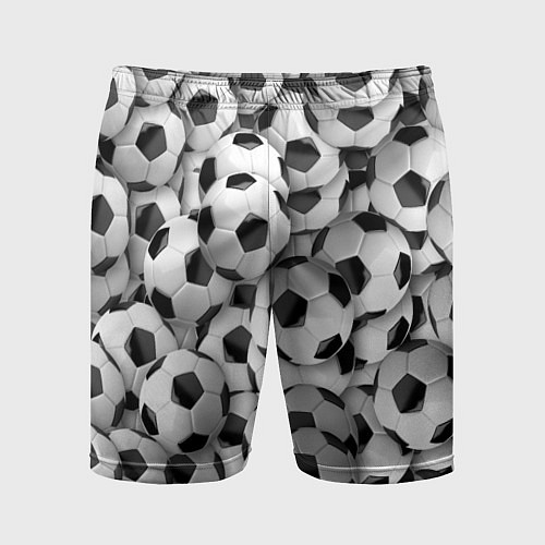 Мужские спортивные шорты Футбольные мячи много / 3D-принт – фото 1