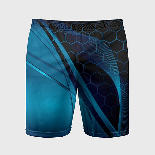 Мужские спортивные шорты ABSTRACT BLUE / 3D-принт – фото 1