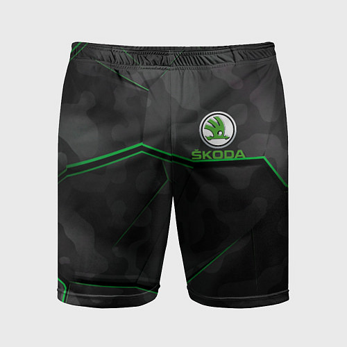 Мужские спортивные шорты SKODA / 3D-принт – фото 1