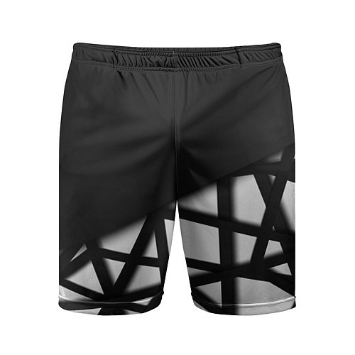 Мужские спортивные шорты BLACK GEOMETRY / 3D-принт – фото 1