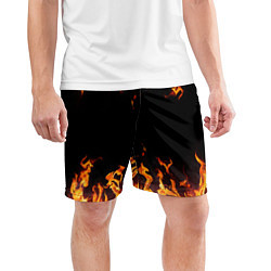 Шорты спортивные мужские FIRE ОГОНЬ, цвет: 3D-принт — фото 2