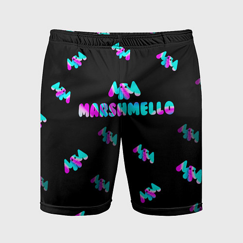 Мужские спортивные шорты Marshmello / 3D-принт – фото 1