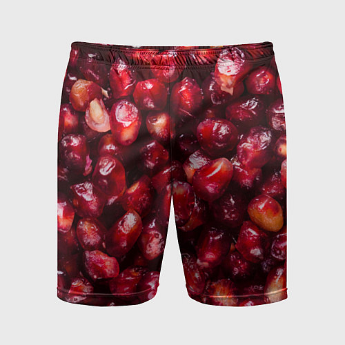 Мужские спортивные шорты Много ягод граната ярко сочно / 3D-принт – фото 1