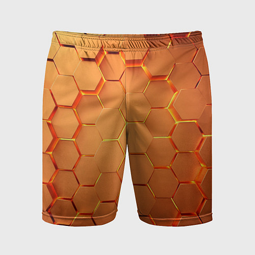 Мужские спортивные шорты Золотые 3D плиты / 3D-принт – фото 1