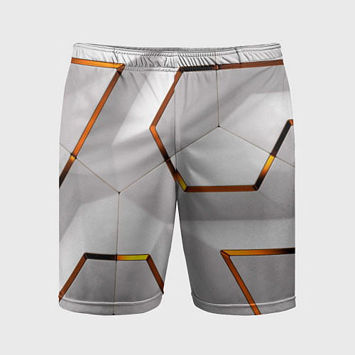 Мужские спортивные шорты 3D абстракция Iron / 3D-принт – фото 1