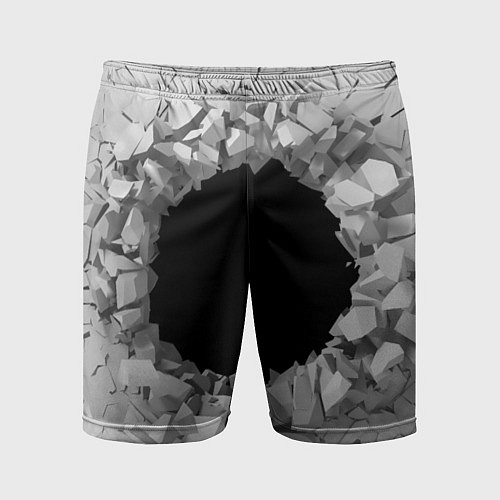 Мужские спортивные шорты Сквозная дыра / 3D-принт – фото 1