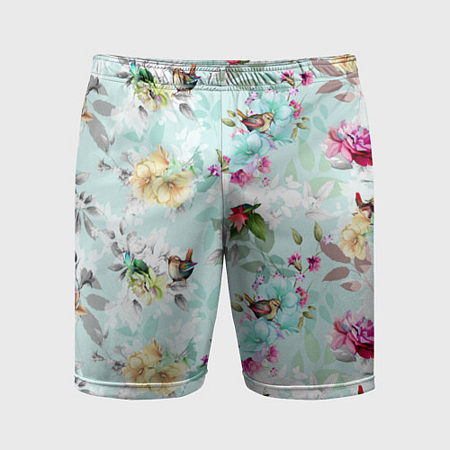 Мужские спортивные шорты Весенние цветы / 3D-принт – фото 1