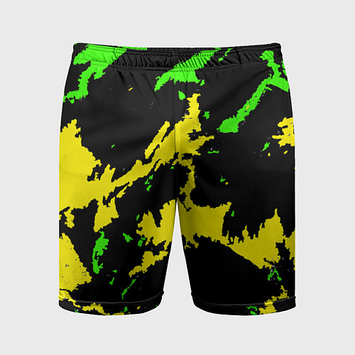 Мужские спортивные шорты Желто-зеленый / 3D-принт – фото 1