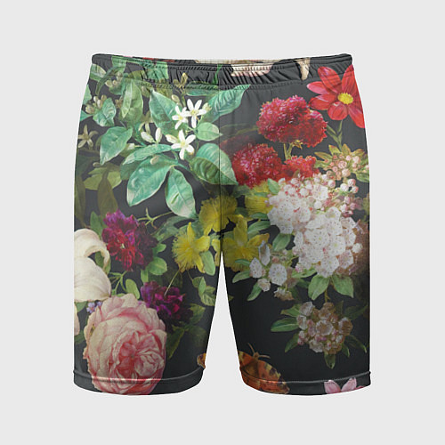 Мужские спортивные шорты Цветы / 3D-принт – фото 1