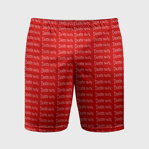 Мужские спортивные шорты Death note pattern red / 3D-принт – фото 1