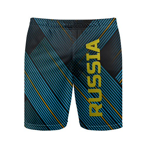 Мужские спортивные шорты RUSSIA / 3D-принт – фото 1