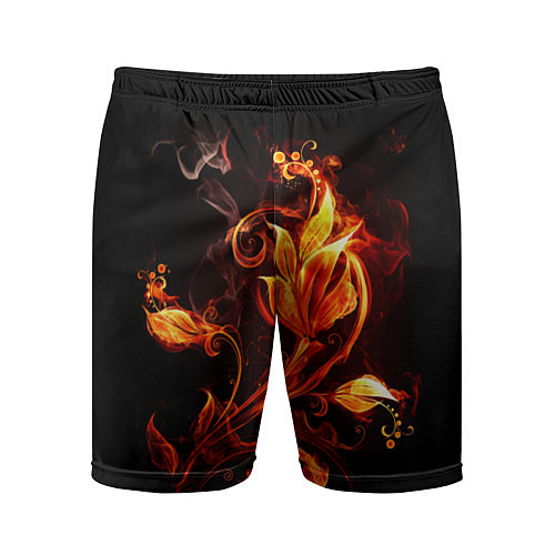 Мужские спортивные шорты Огненный цветок / 3D-принт – фото 1