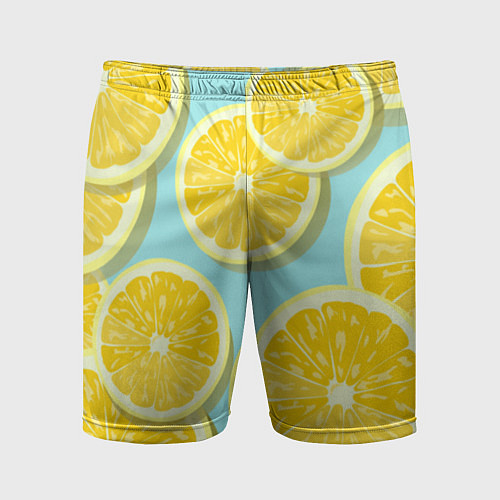 Мужские спортивные шорты Лимончики / 3D-принт – фото 1