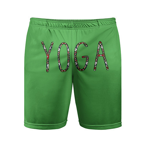 Мужские спортивные шорты Йога / 3D-принт – фото 1