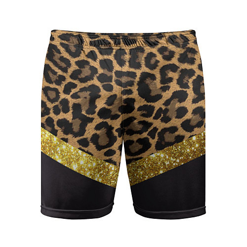 Мужские спортивные шорты Леопардовый принт / 3D-принт – фото 1