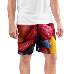 Шорты спортивные мужские Фругтово-ягодное изобилие, цвет: 3D-принт — фото 2