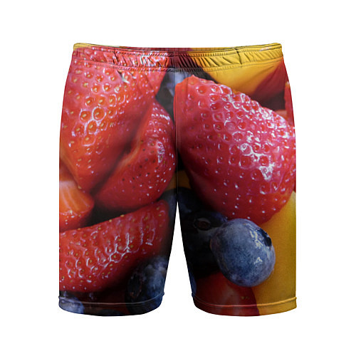 Мужские спортивные шорты Фругтово-ягодное изобилие / 3D-принт – фото 1