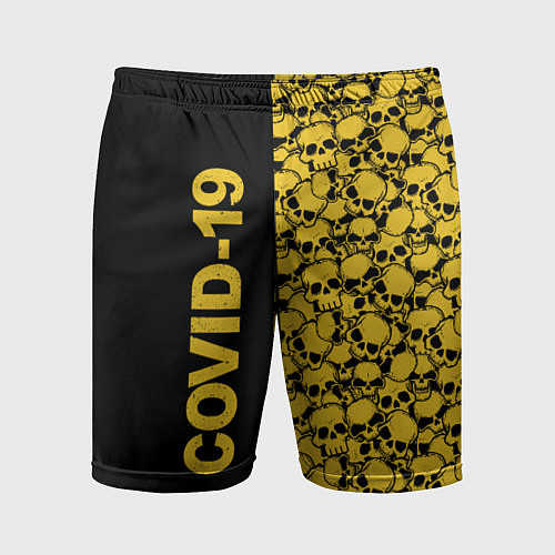 Мужские спортивные шорты COVID-19 / 3D-принт – фото 1
