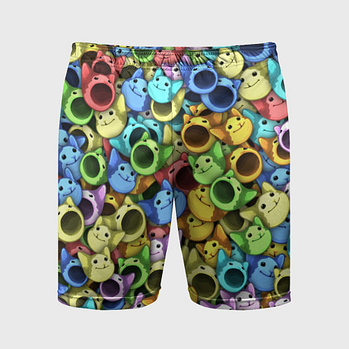 Мужские спортивные шорты Цветные Поп Котики / 3D-принт – фото 1