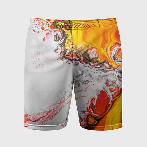 Мужские спортивные шорты Рисунок желтой краской / 3D-принт – фото 1