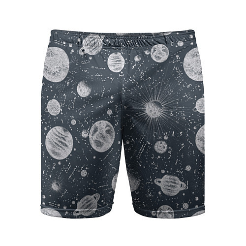 Мужские спортивные шорты Звезды, планеты и созвездия / 3D-принт – фото 1