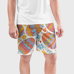 Шорты спортивные мужские Пасха, цвет: 3D-принт — фото 2