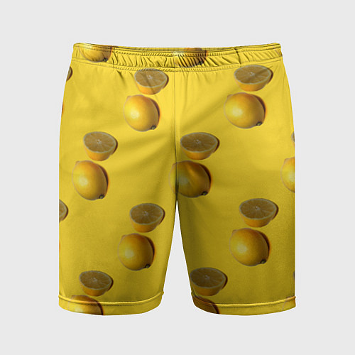 Мужские спортивные шорты Летние лимоны / 3D-принт – фото 1