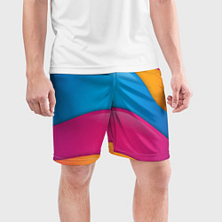 Шорты спортивные мужские Candy rainbow, цвет: 3D-принт — фото 2