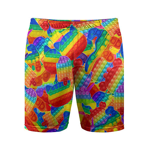 Мужские спортивные шорты Разные Pop It масляная краска / 3D-принт – фото 1