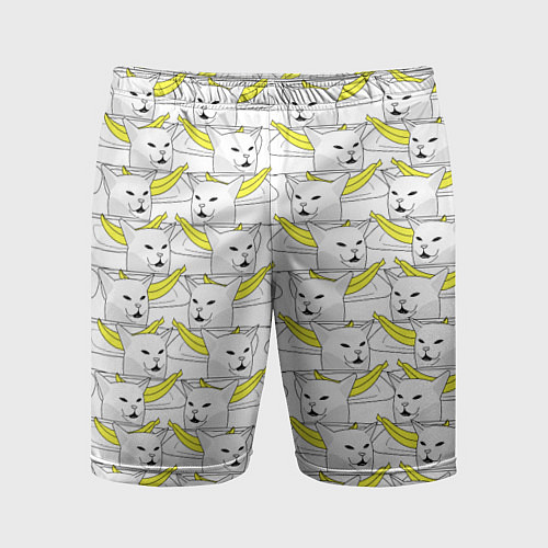 Мужские спортивные шорты Кот с бананом / 3D-принт – фото 1