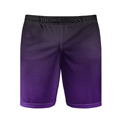 Шорты спортивные мужские Ночной градиент Фиолетовый, цвет: 3D-принт